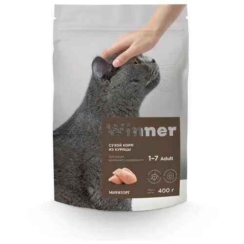 Корм для кошек Winner с курицей 400 г