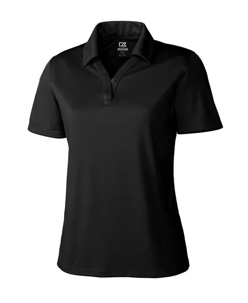 Женская однотонная рубашка-поло с фактурной текстурой CB Drytec Genre Cutter & Buck, цвет Black
