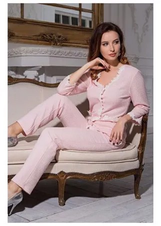 Mia-Mella Трикотажная пижама с брюками Vivien, розовый, S