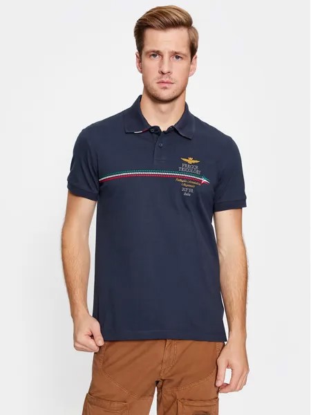 Рубашка поло стандартного кроя Aeronautica Militare, синий
