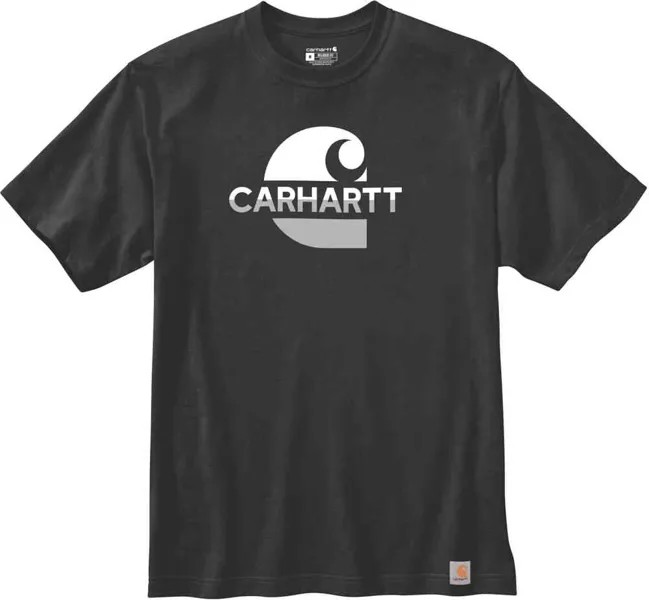 Футболка свободного покроя Heavyweight с рисунком C Carhartt, черно-белый