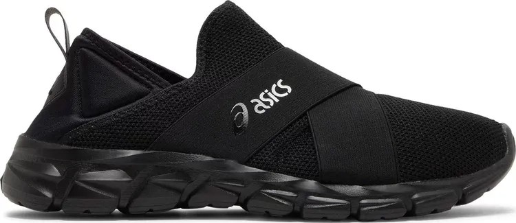 Кроссовки quantum lyte slip-on 'triple black' Asics, черный