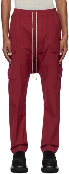 Розовые длинные брюки карго Rick Owens