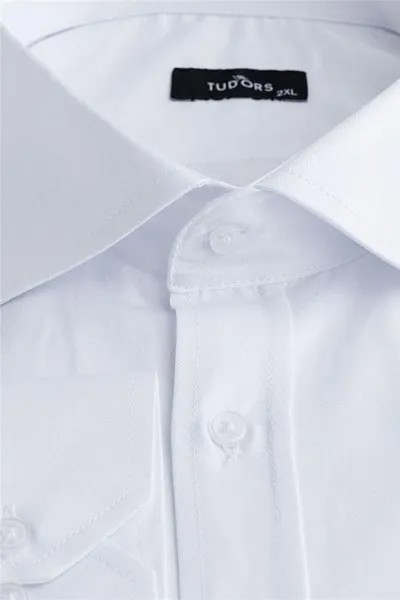 Атласная мужская рубашка большого размера TUDORS, белый