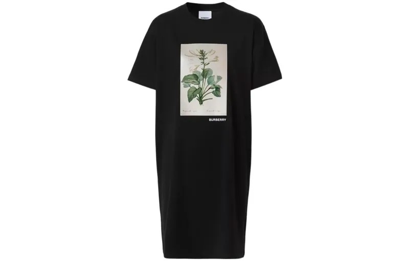 Платье с короткими рукавами женское черное Burberry