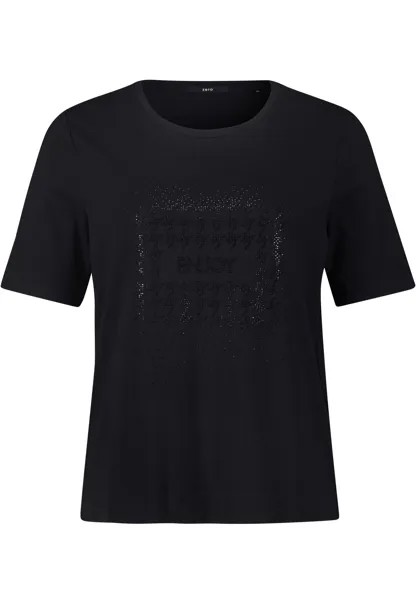 Футболка Zero mit Glitzerdruck, патч черныйчерный