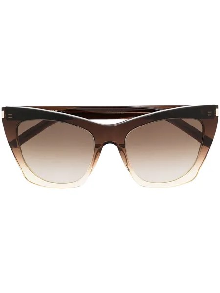 Saint Laurent Eyewear солнцезащитные очки Kate в оправе 'кошачий глаз'