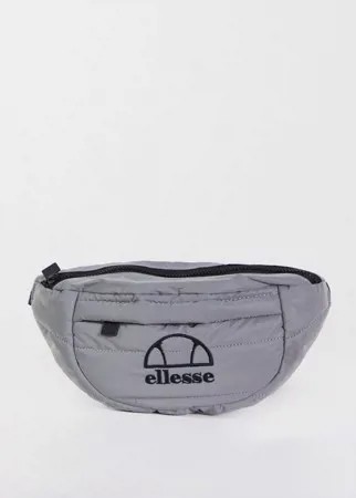 Светоотражающая стеганая сумка-кошелек на пояс серебристого цвета ellesse-Серебряный