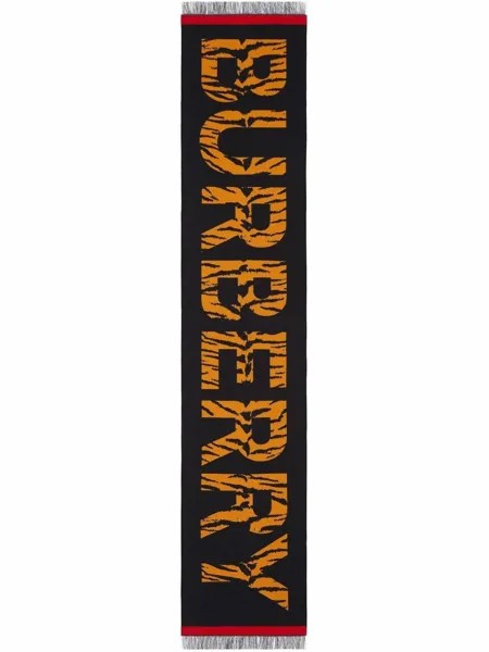 Burberry жаккардовый шарф с логотипом