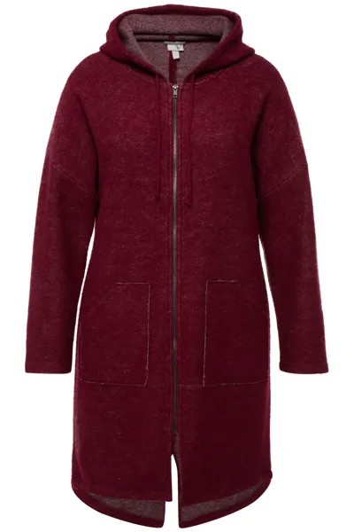 Кардиган Ulla Popken Longjacke, цвет weinrot