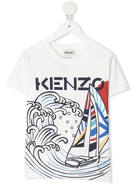 Kenzo Kids футболка с графичным принтом