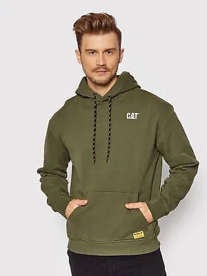 CAT Classic Logo Hoodie Mens Army Green Casual Lifestyle Спортивная толстовка