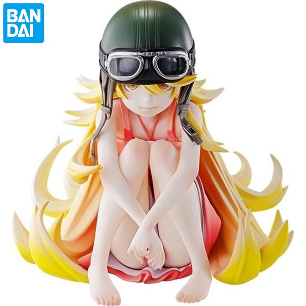 BANDAI Nisemonogatari Oshino Shinobu Сидящая Летающая Кепка Оригинальная фигурка Коллекционная модель игрушки для мальчиков