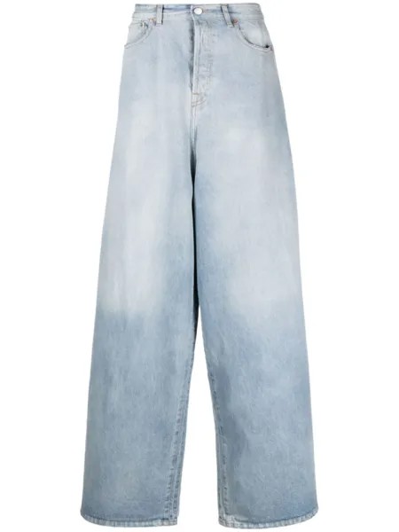 VETEMENTS широкие джинсы Destroyed, синий