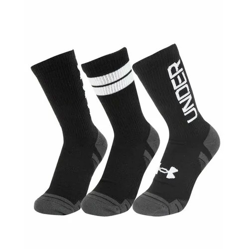Носки Under Armour, комплект, 3 пары, размер L, черный