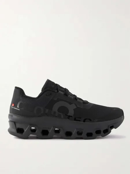 Кроссовки для бега Cloudmonster с резиновой отделкой и сеткой ON-RUNNING, черный