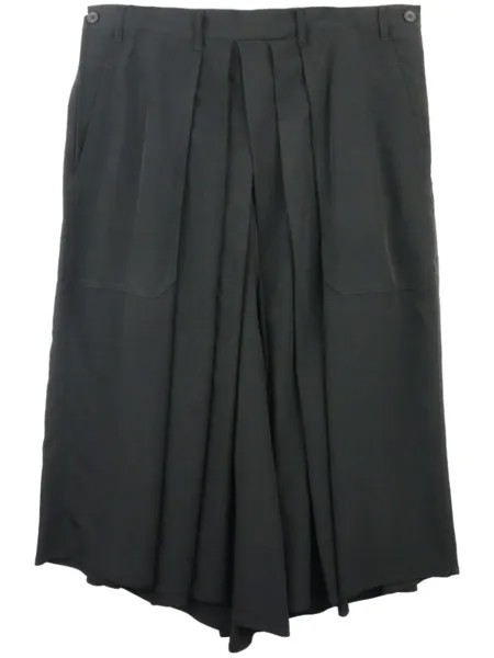 Широкие брюки со складками Yohji Yamamoto, черный