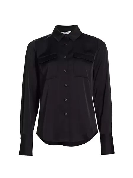 Блуза с нагрудным карманом Lorena Derek Lam 10 Crosby, черный