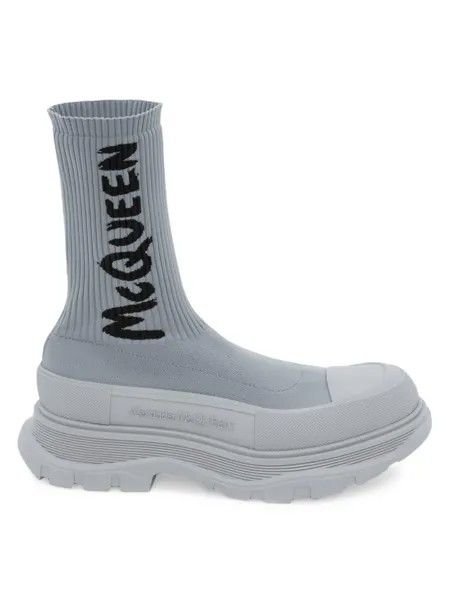 Ботинки-носки с логотипом Alexander Mcqueen, цвет True Grey