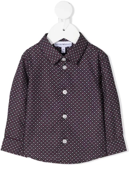 Emporio Armani Kids рубашка на пуговицах с логотипом