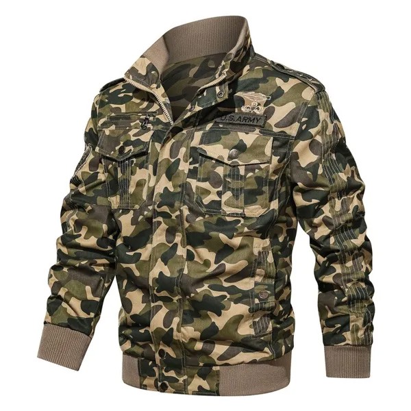 Новая осенне-зимняя камуфляжная Военная тактическая куртка для мужчин, Спортивная повседневная куртка на молнии, армейская куртка-бомбер, ...