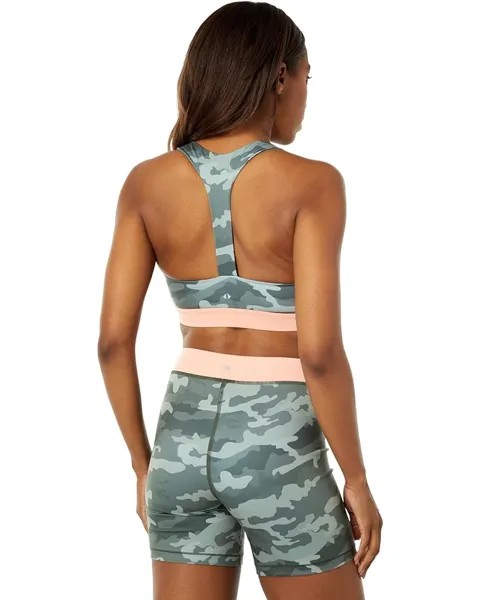 Бюстгальтер THRIVE SOCIETE Printed T-Back Bra, цвет Camo Green