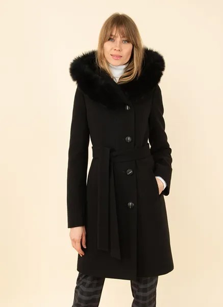 Пальто женское Каляев 51075 черное 42 RU