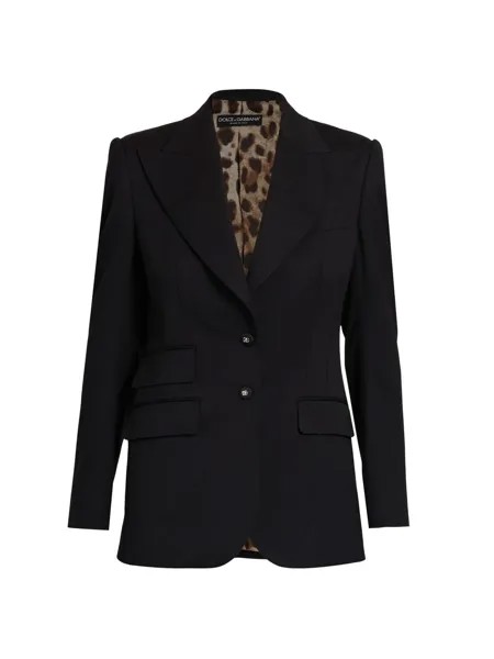 Куртка Turlington из эластичной шерсти DOLCE&GABBANA, черный