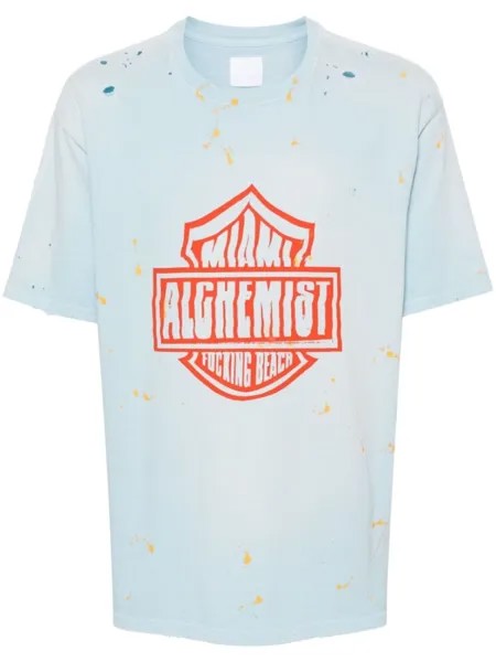 Alchemist футболка с эффектом потертости и логотипом, синий