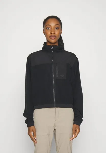 Флисовая куртка Roxy КУРТКА WAVES OF WARMTH ZIP UP JACKET, антрацит