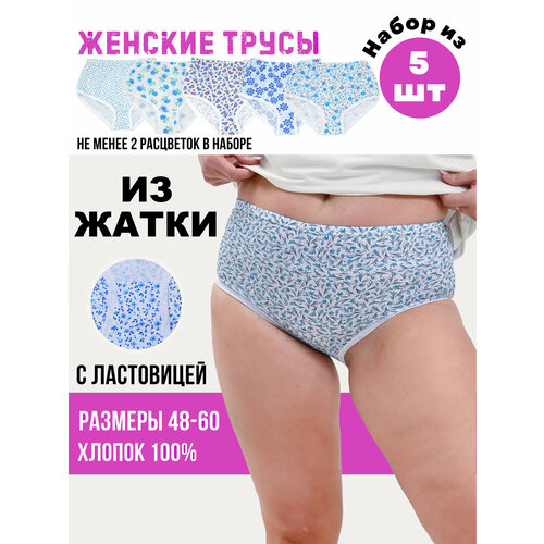 Трусы РТИ, комплект из 5 шт., размер 52, мультиколор