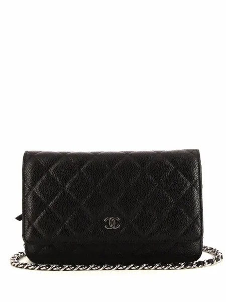 Chanel Pre-Owned 2016 diamond-quilted Wallet-On-Chain