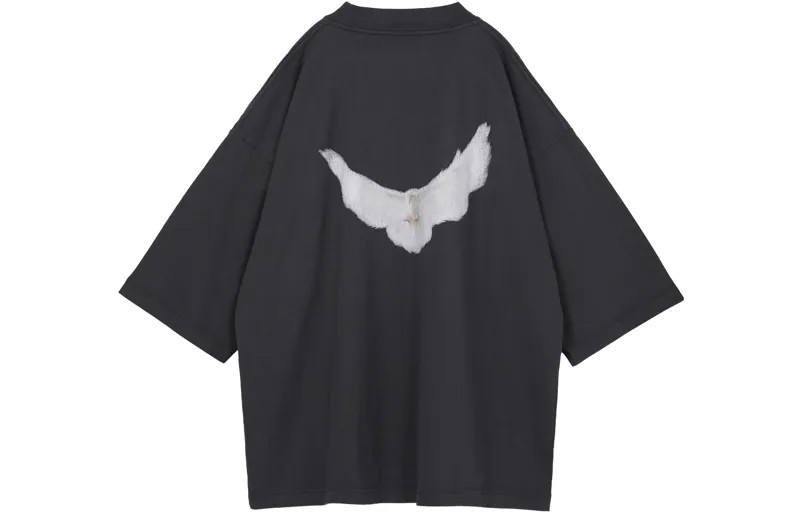 Футболка Balenciaga X Gap X Balenciaga Tripartite Collaboration, унисекс, темно-серая Yeezy, темно-серый