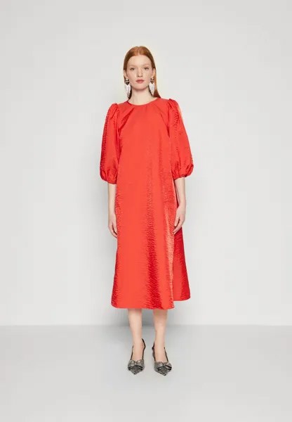Летнее платье Vimabelle Миди Платье VILA, цвет poppy red