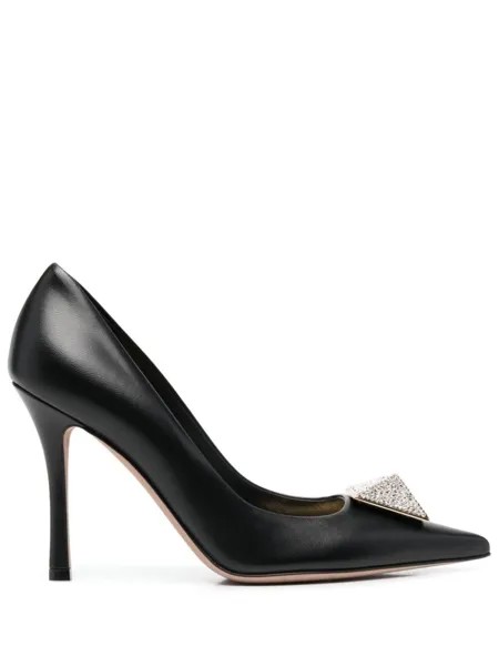 Valentino Garavani туфли One Stud 100 с кристаллами, черный