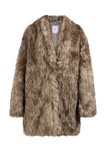 Пуховик myMo Faux Fur Mantel, коричневый