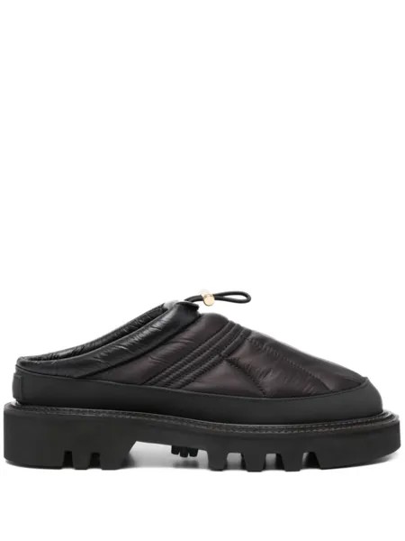Sacai мюли с закругленным носком и кулиской, черный