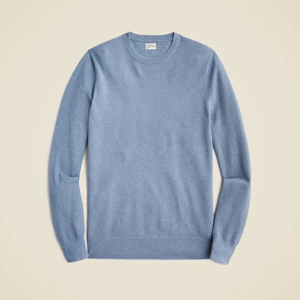 Свитер с круглым вырезом из хлопчатобумажной пряжи пике J.Crew, голубой