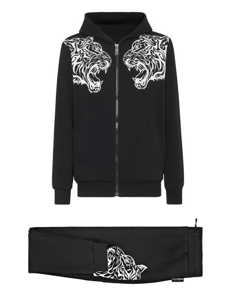 Спортивный костюм для бега: топ/брюки Tiger Plein Sport, цвет Black / White
