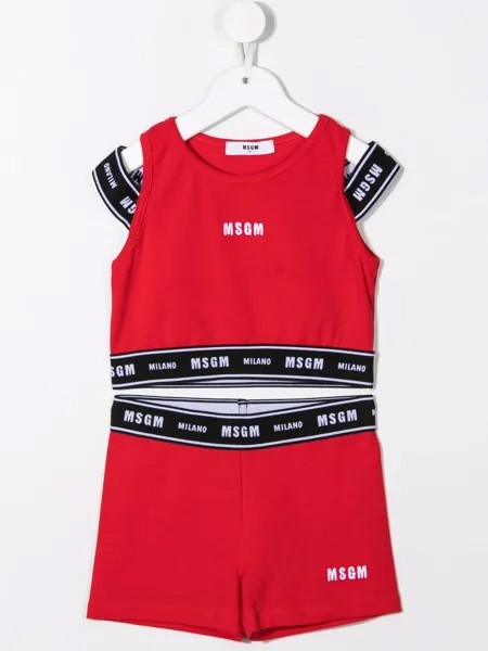 MSGM Kids спортивный костюм с логотипом