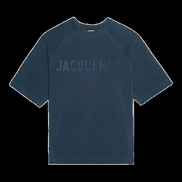 Футболка Jacquemus Le Typo 'Dark Navy', синий