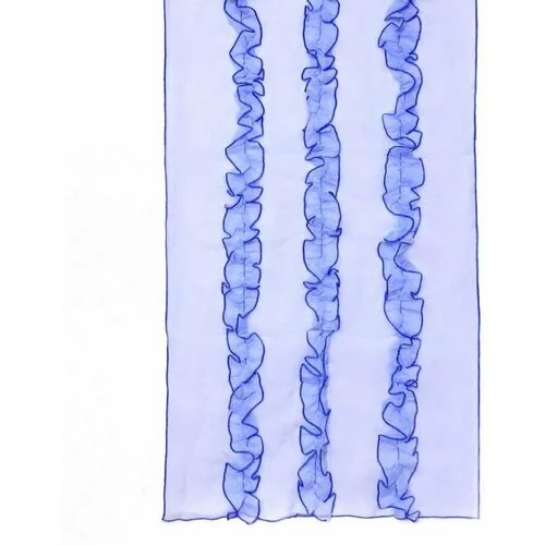 Шарф Basile, натуральный шелк, 160х45 см, one size, синий