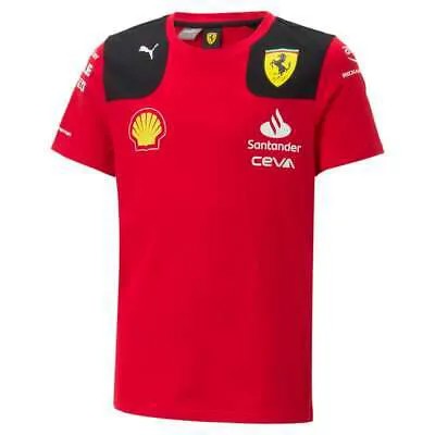 Футболка с короткими рукавами и круглым вырезом Puma Sf Race для мальчиков, красные повседневные топы для мальчиков 76342901