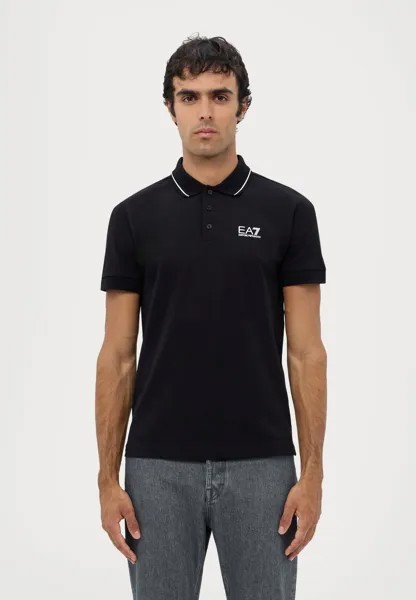 Рубашка поло EA7 Emporio Armani, черный