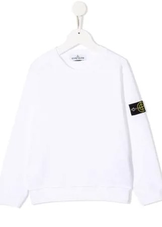 Stone Island Junior толстовка с нашивкой-логотипом