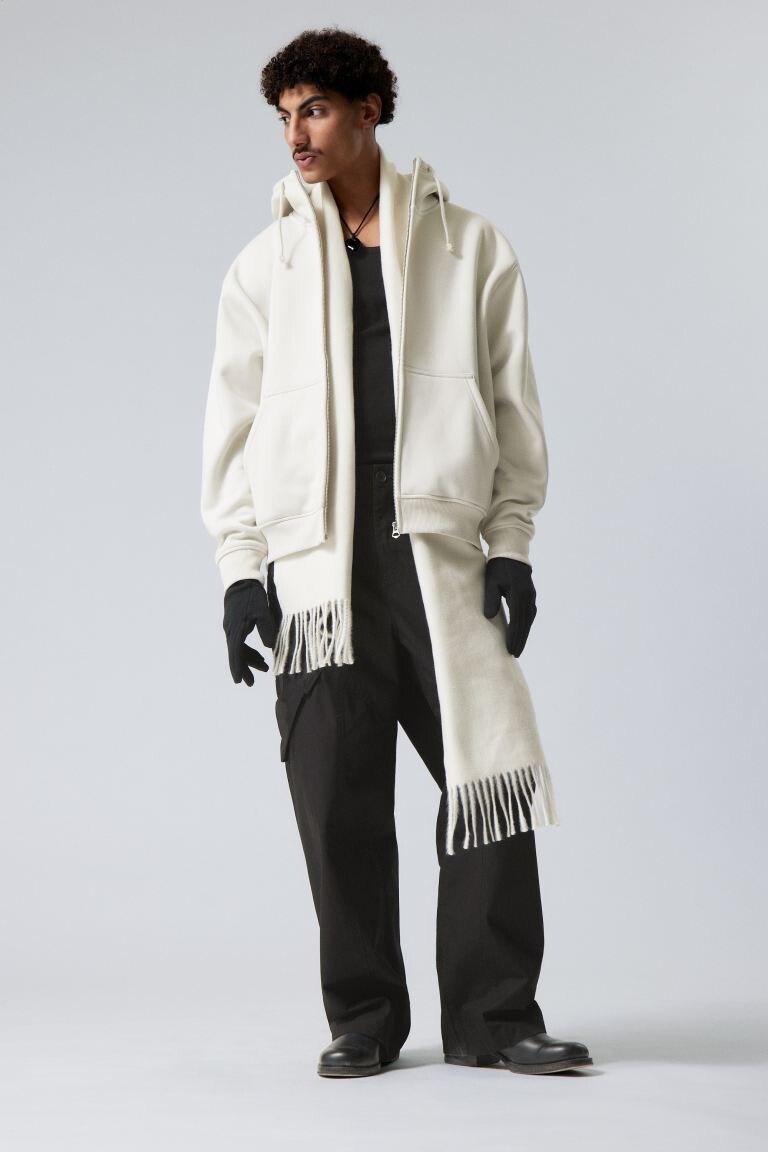 Флисовая толстовка hassan на молнии H&M, серый