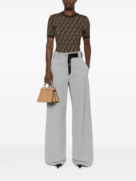 FENDI fF трикотажный топ, коричневый