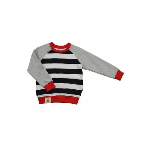 Свитшот Mini Maxi, 1370, цвет белый/красный/черный, размер 122