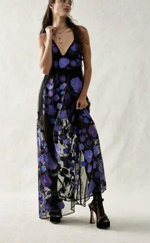Прозрачное платье макси For Love Lemons Kaylee Bold с яркой цветочной вышивкой XS