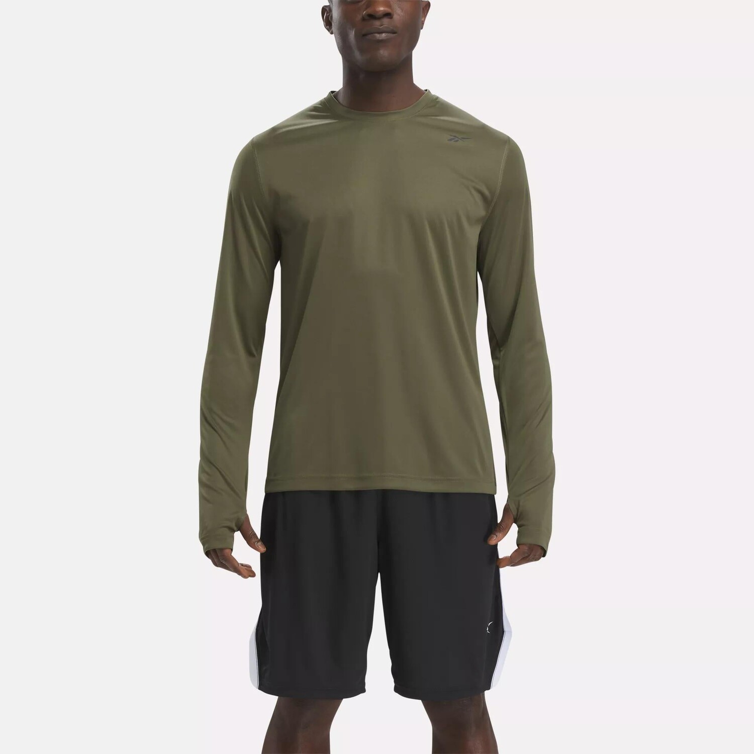 Футболка Training с длинными рукавами Tech Reebok, цвет Army Green